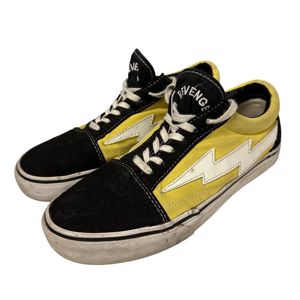 Mens Size 7 -‎ Revenge X Storm Canvas Low Top Yellow Black Women's Size 8